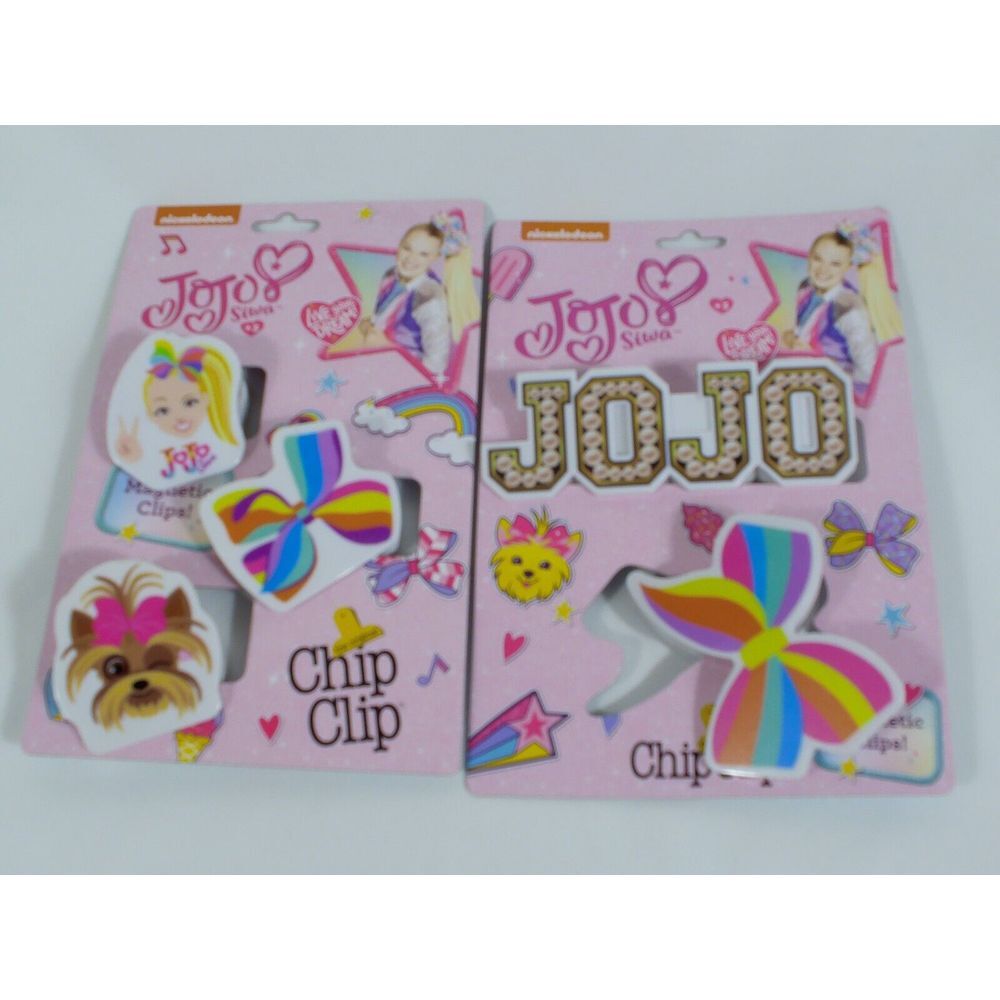 JoJo Siwa Magnetic Chip Clips Lot Of 2 Merch/Swag New 5 Ct.‎ Nickelodeon Girl's